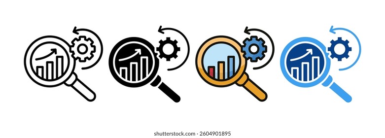 Performance Review Icon Set Multiple Style Collection