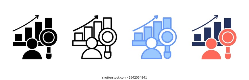 Performance Review icon sheet multiple style collection