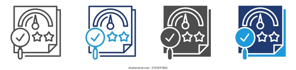 Icono de revisión de rendimiento Hoja de estilos múltiples