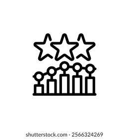 Performance Review Line Icon. linear style sign for mobile concept and web design. Outline vector icon.