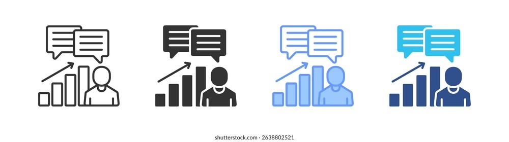 Performance Review Multi Style Icon Set Vector