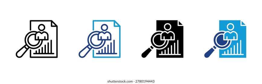 Performance Review Web icon with multiple style collection