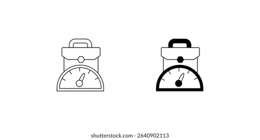Performance set icon with white background vector stock illustration