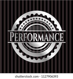 Performance silver badge or emblem