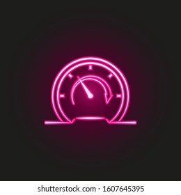 performance, speed, speedometer hand drawn neon style icon. Simple thin line, outline vector of business icons for ui and ux, website or mobile application