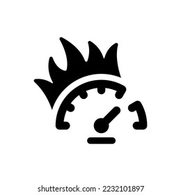 Performance speed time icon (vector illustration)