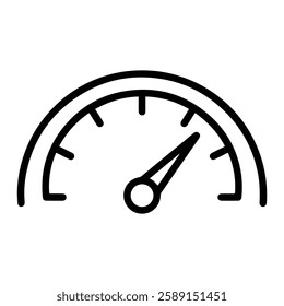 Performance Speedometer Icon Representing Efficiency, Growth, and Productivity Optimization