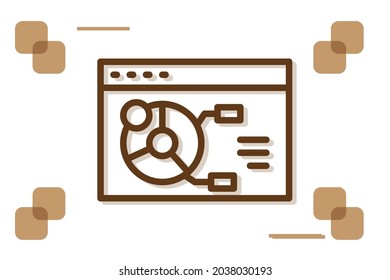 Performance statistic icon symbol sign from modern data analytics for mobile concept and web apps design. Business and statistics related vector line icons. 