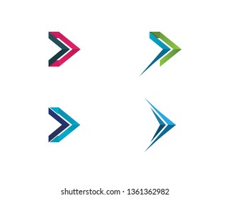 Performance target Arrows vector illustration icon Logo Template design
