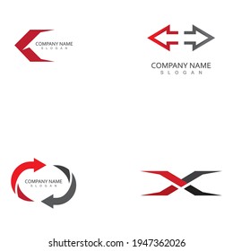 Diseño de plantillas de logotipos de iconos de ilustración vectorial de las flechas de rendimiento