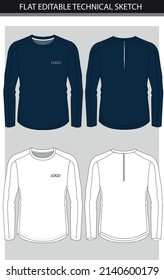 PERFORMANCE TEE FULL SLEEVE VECTOR FILE