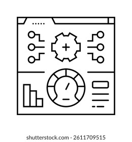 performance testing analyst line icon vector. performance testing analyst sign. isolated contour symbol black illustration
