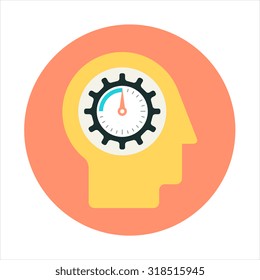 Performance theme, flat style, colorful, vector icon set for info graphics, websites, mobile and print media.