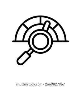 Ícone de Controle de Desempenho - Ilustração do Vetor de Contorno