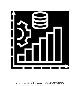 performance tuning database glyph icon vector. performance tuning database sign. isolated symbol illustration