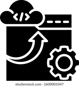 Performance Tuning Icon Glyph Vector Illustration
