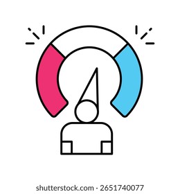Performance Vector Filled outline illustration style icon. EPS 10 file