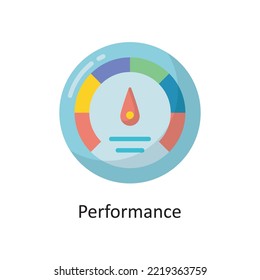 Performance Vector  Flat Icon Design illustration. Cloud Computing Symbol on White background EPS 10 File
