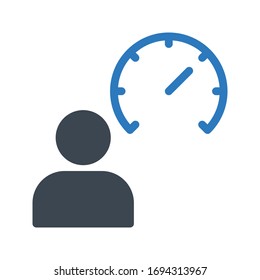 performance vector glyph color icon 