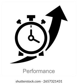 Design de conceito de ícone de vetor de desempenho