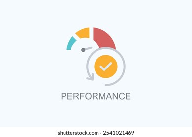 Vector De Rendimiento O Ilustración De Símbolo De Logotipo