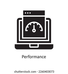 performance Vector Solid Icon Design illustration. Assessment Symbol on White background EPS 10 File