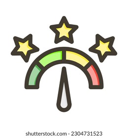 Performance Vector Thick Line Filled Colors Icon Design