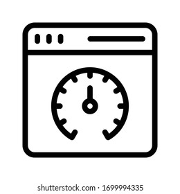 performance vector thin line icon 