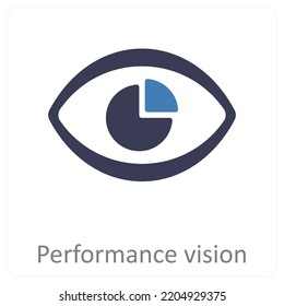 Performance Vision And View icon concept