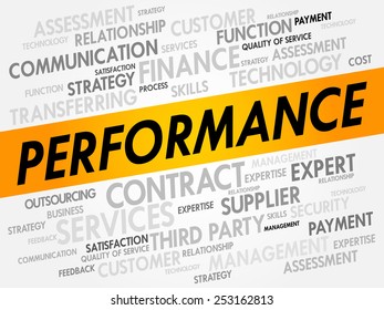 Performance Word Cloud Business Concept Stock Vector (Royalty Free ...