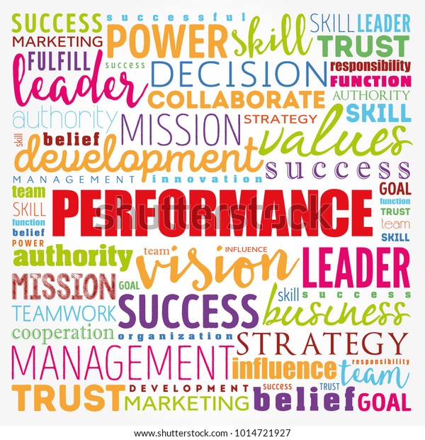 Performance Word Cloud Collage Business Concept Vector De Stock Libre