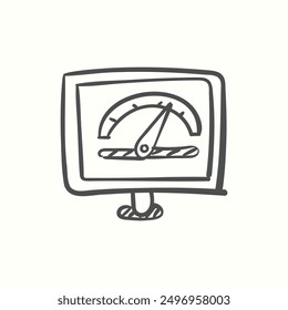 performanceicon, isolated handdrawn icon theme seo