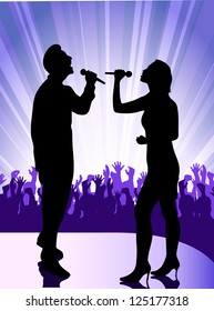 performers on a scene