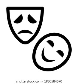 Performing arts icon isolated vector illustration. High quality black style vector icon