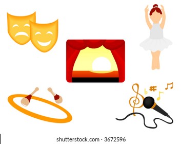 Performing Arts Icons - Vector