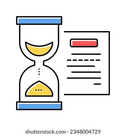 performing tasks time color icon vector. performing tasks time sign. isolated symbol illustration