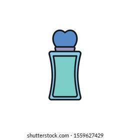 Perfum bottle icon design, Make up beauty cosmetic fashion style glamour skin and facial care theme Vector illustration