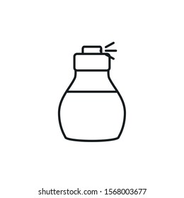 Perfum bottle icon design, Make up beauty cosmetic fashion style glamour skin and facial care theme Vector illustration