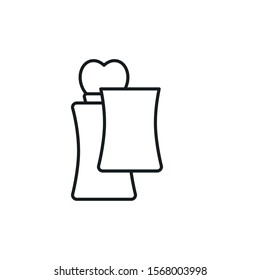 Perfum bottle icon design, Make up beauty cosmetic fashion style glamour skin and facial care theme Vector illustration