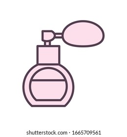 diseño de icono de línea de perfume, maquillaje de moda cosmética glamour piel facial y glamour Tema vectorial ilustración