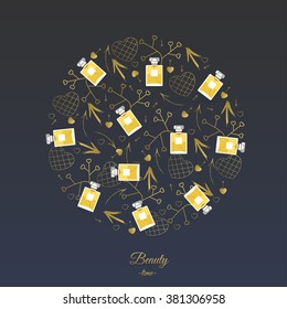 Perfume abstract background in vector. Vector illustration