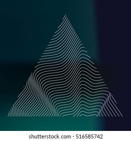 perfume abstract green triangular shapes for corporate identity graphic design