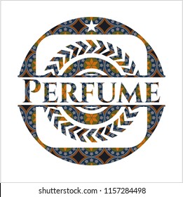 Perfume arabesque style emblem. arabic decoration.