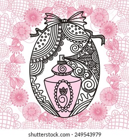 Perfume and beautiful pink pattern background vector illustration