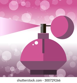 perfume bottle beauty glass icon treatment pink