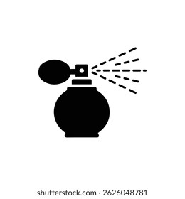 Parfümflasche besprüht - Schwarz gefüllt Symbol