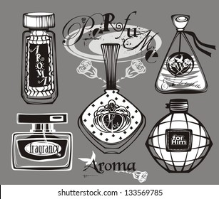 perfume bottle b&w 2