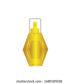 frasco de perfume de diseño colorido icono vectorial