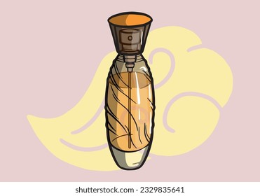 Perfume Bottle, Colorful Glass Vials and Flasks with Sprayer and Pump. Aroma Scents Cosmetics for Men or Women, Luxury Fragrances Isolated Design Elements. Cartoon Vector Illustration