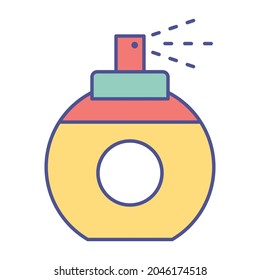Perfume bottle Fill inside vector icon which can easily modify or edit 